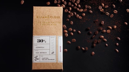 Schokolade: Kilian & CloseWeiss mit Kaffee30%